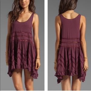 Free people voile and lace trapeze dress